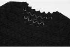 Knit Maxi Dress With Short Sleeve Hollow Detailing And Pleated Skirt