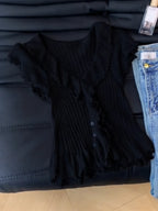 Elegant Bow Tie Wrap Crop Top Cardigan