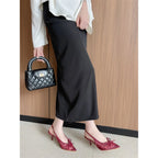Butterfly Knot Pointed Toe Thin Stiletto High Heels