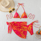Triangle Bikini Set With Cover Up