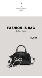 Bowknot PU Leather Crossbody Bag For Women Harajuku Style