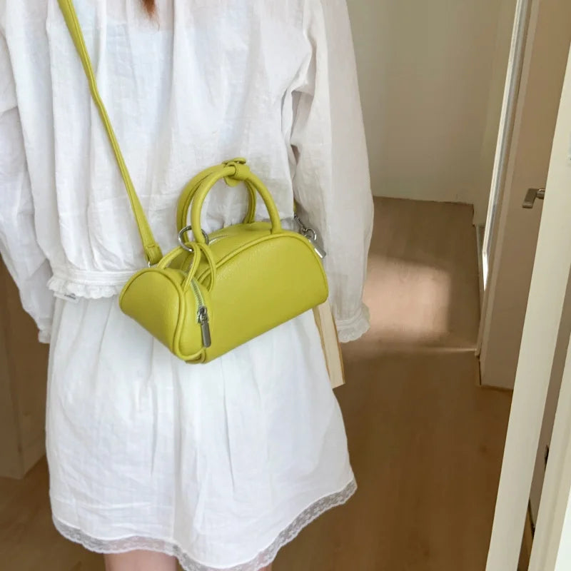 Mini PU Leather Crossbody Bag Set For Women With Short Handle Purses