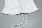Two Piece Set For Women Sleeveless Tie Front Tank Top And Capri Pants