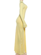 Ruched Maxi Dress For Women Chic Bodycon With Long Sleeves