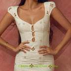 Ladies Off-Shoulder Mermaid Evening Dress With Floral Cutouts