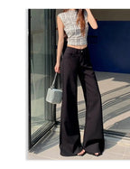 Antiwrinkle Flare Pants With Slimming Comfort Low Waisted