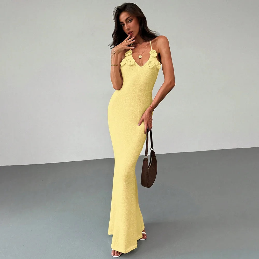 Women Knit Spaghetti Strap Sleeveless