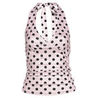 Polka Dot Off Shoulder Backless Camisole Tank Top