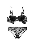 French Lace Half Cup Push Up Bra Ultra Thin Comfort With Minimalist Edge For Women