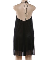 Halter Bodycon Dress With Asymmetrical Hem Backless