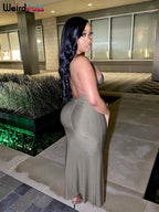 Coquette Backless V-Neck Evening Maxi Dress With Mermaid Silhouette