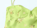 Floral Print Summer Sling Dress With Spaghetti Straps