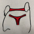 Y2K Retro Contrast Color Bikini With Backless Design And Adjustable Straps For Summer Beachwear