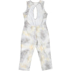 Leopard Print Hollow Out One Piece Romper With Backless Detail Sleeveless O Neck