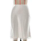 Patchwork Lace Print Polka Dot Women High Waist A-line Mini Skirt