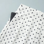 Dot Print Halter Top Set With Wide Leg Pants