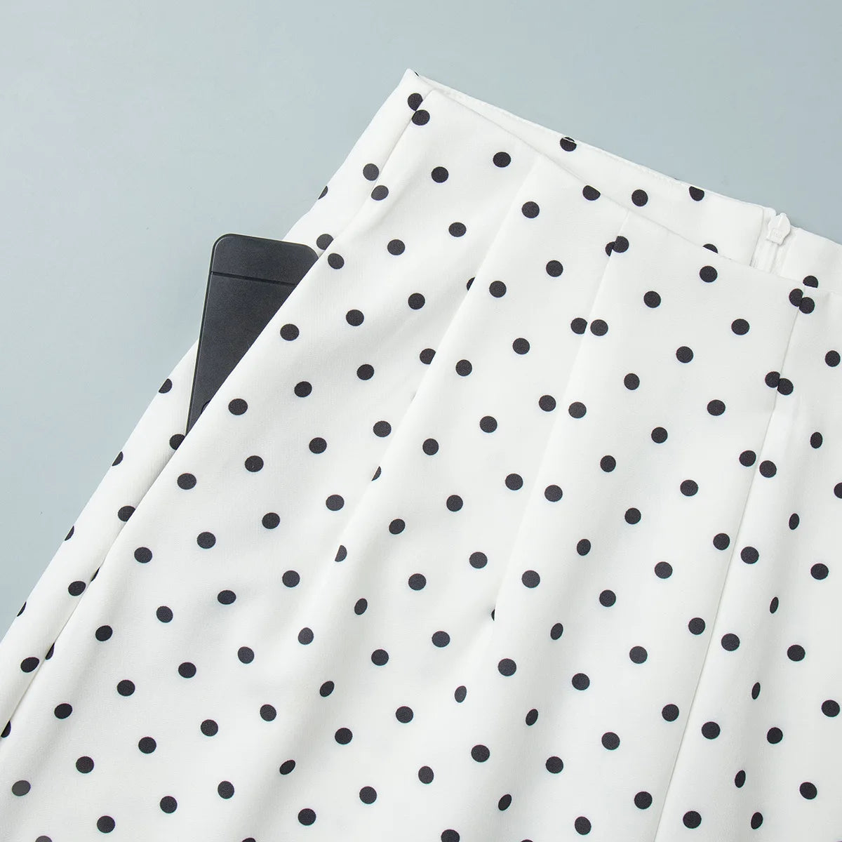 Dot Print Halter Top Set With Wide Leg Pants