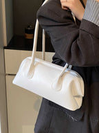Underarm Bag Solid Color PU Shoulder Handbag