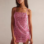 Shimmering Off Shoulder SleevelessHigh Waist Sequin Mini Dress