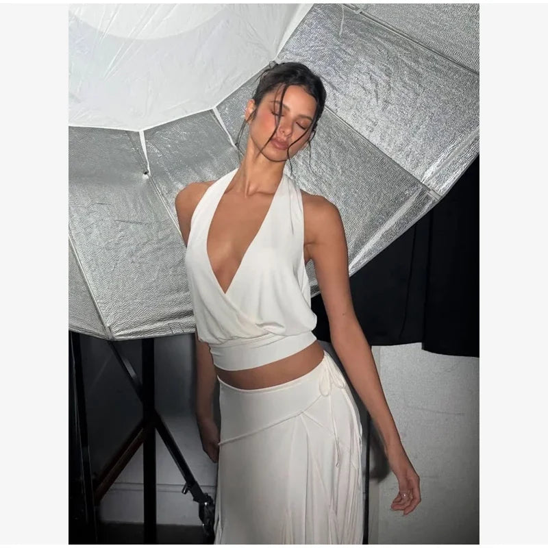 Elegant Asymmetrical A Line Midi Skirt High Waisted Pleated