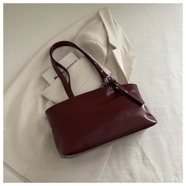Vintage Inspired Minimalist Tote Bag With Top Handle Large Capacity
