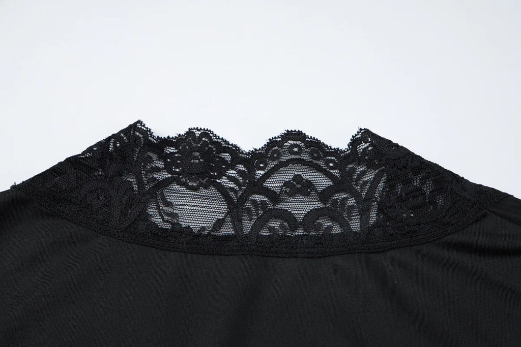 Flirty Lace Sheer V Neck Sleeveless Crop Top With Button Front Slim Fit