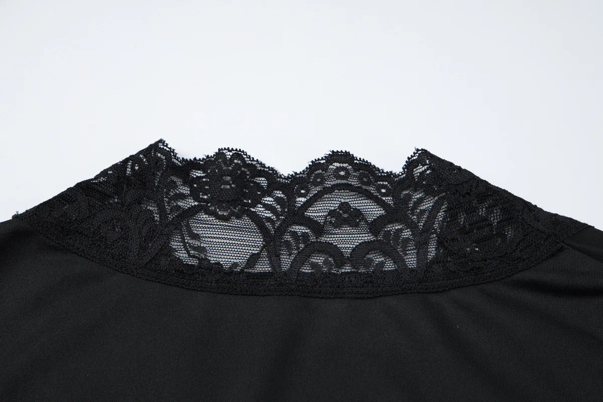 Flirty Lace Sheer V Neck Sleeveless Crop Top With Button Front Slim Fit
