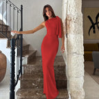 Sleeveless Bodycon Maxi Dress - Patchwork O-Neck