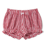 Cozy Kawaii Plaid Pajama Shorts With Elastic Waist Ruffle Trim