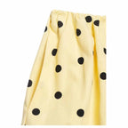 Yellow Polka Dot Two Piece Set With High-Neck Jacket And Balloon Shorts