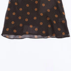 Polka Dot Off Shoulder Tank Top With Lace Up Bow Backless Sleeveless