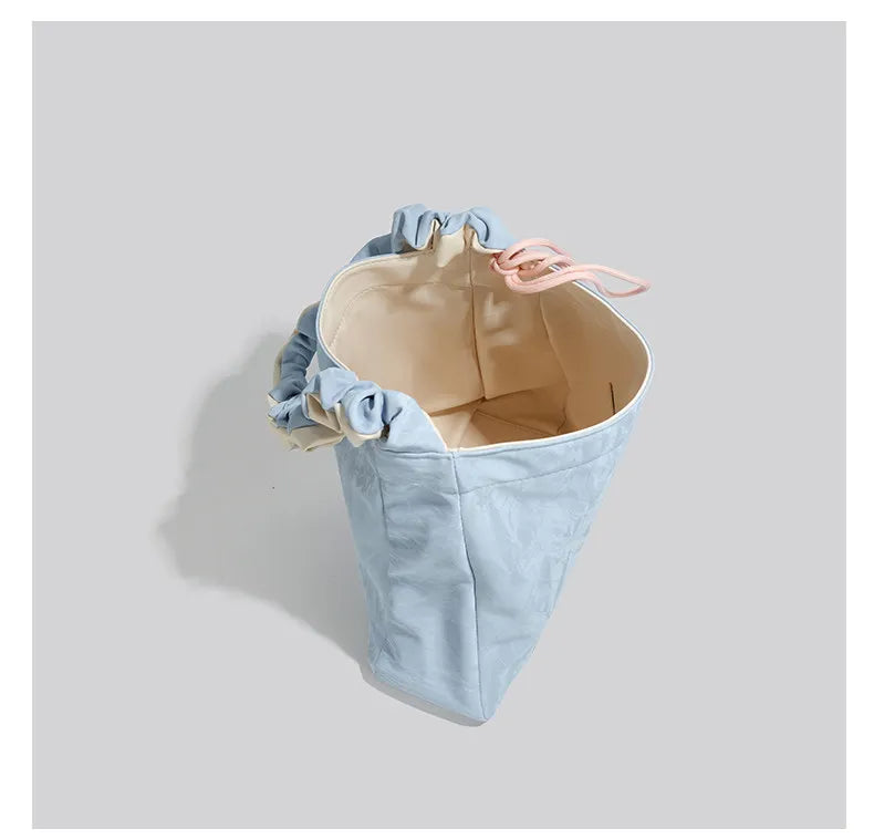 Pastel Ruched Strap Shoulder Bag