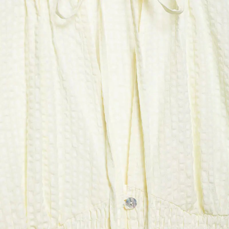 Elegant Chest Cutout Top With Elastic Waist