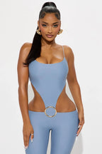 Cut Out Backless Stretchy Jumpsuit For Women Curve Skimming Bodycon Ankle Length