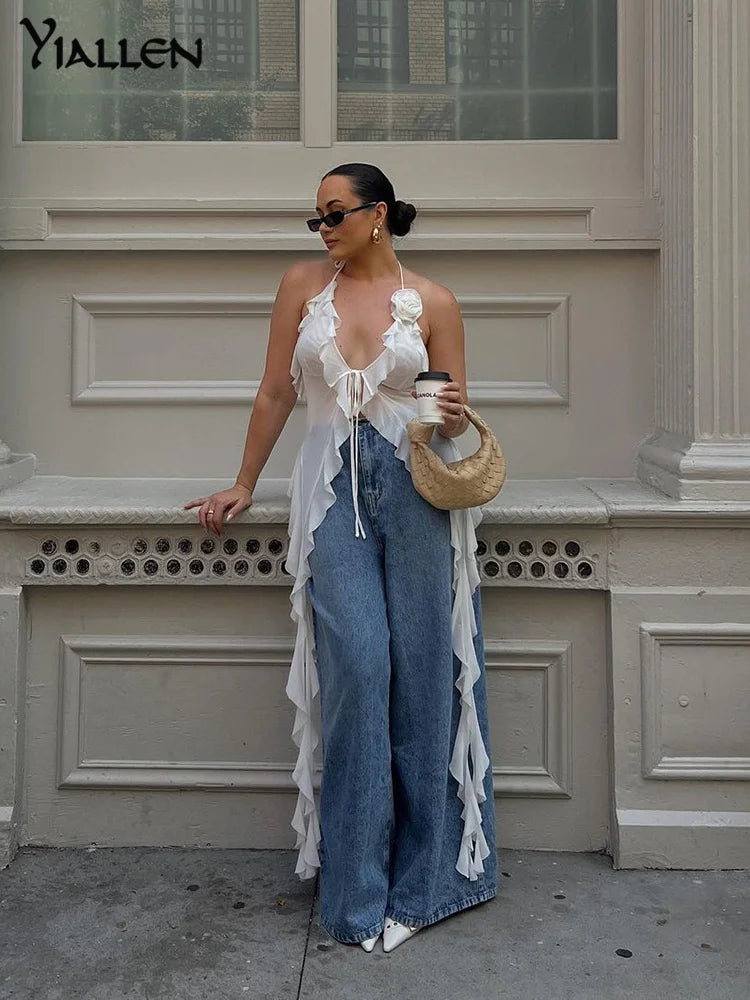 Tassel Halter Sleeveless Top