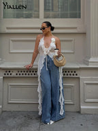 Tassel Halter Sleeveless Top