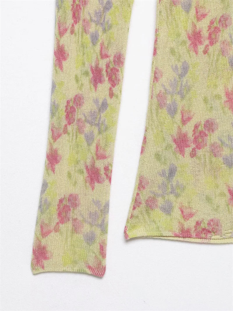 Floral Knit Top With Fresh Spring Vibe
