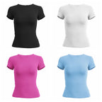 Slim Fit Knit Tee With O Neck