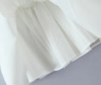 Backless Halter Embroidered White Dress For Women Elegant A Line Mini Dress