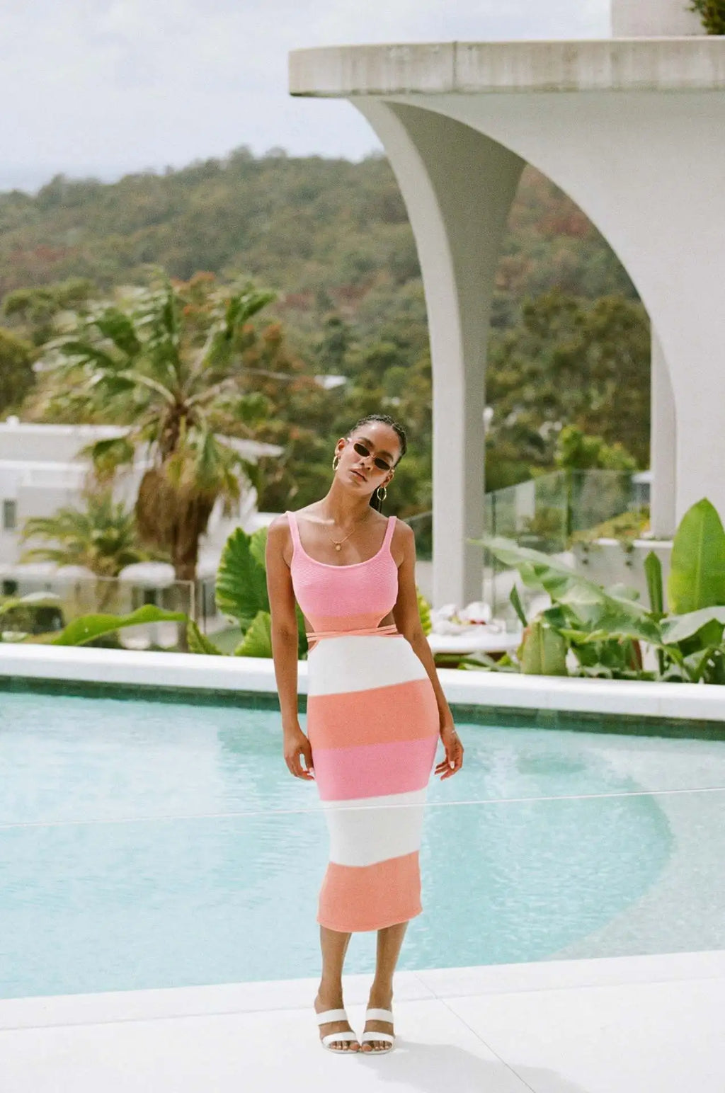 Backless Knit Maxi Dress With Straps