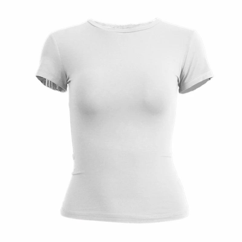 Slim Fit Knit Tee With O Neck