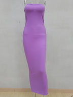 Women's Strapless Knit Maxi Beach Dress - Slim Fit Summer