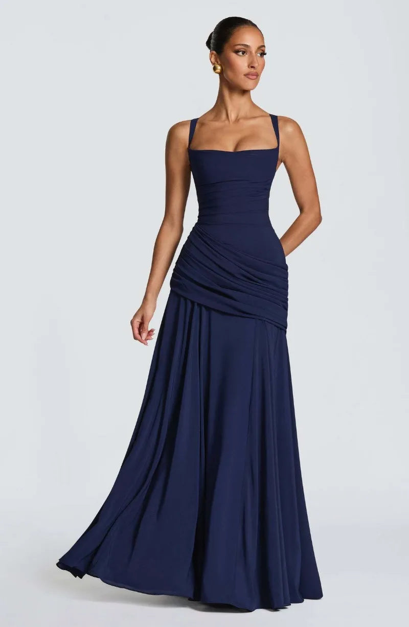 Backless High Waisted Dress