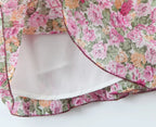 Floral Print Sexy Sling Mini Women Lace Spliced O Neck A-line Dress