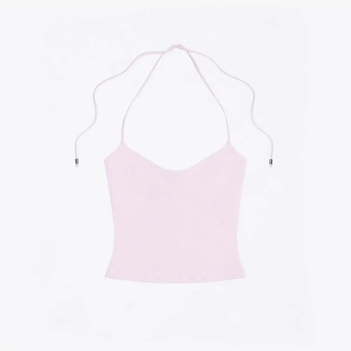 Lace Up Halter Tank And Suspender Long-sleeves Open Back Design For Chic Vibe