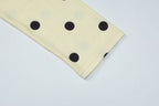 Yellow Dot Print O Neck Long Sleeve Tee Slim Fit Retro Streetwear