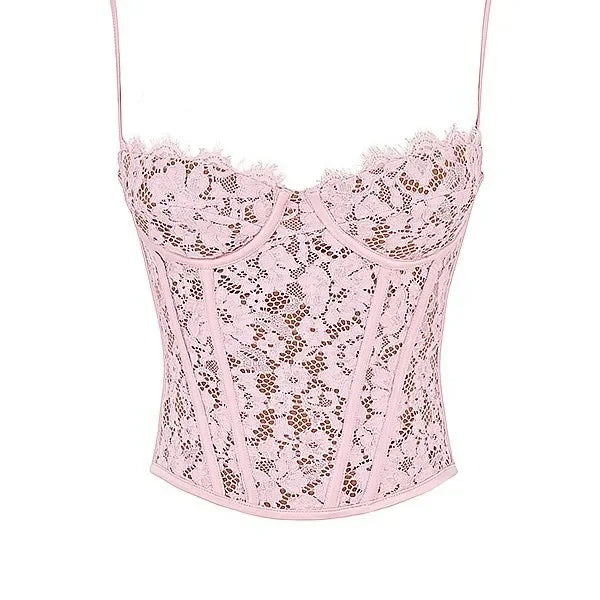 Women's Fashion Lace Spice Sling Vest Fishbone Top