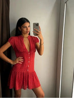 Polka Dot Spring Mini Dress