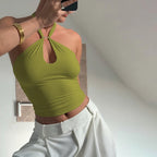 Halter Backless Bandage Crop Top