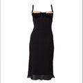 Simple Sleeveless Halter Dress